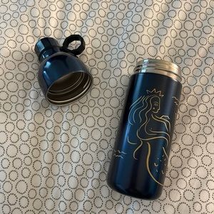❤️ STARBUCKS Metal Bottle/Thermos Navy Blue with Gold Siren Logo